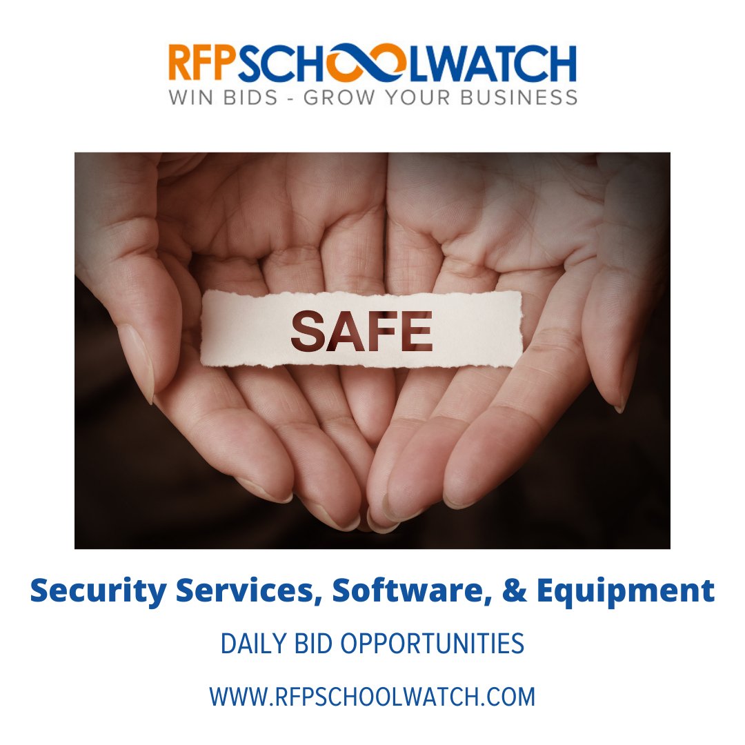 We see Security Services requests from schools, colleges, and state/local government offices each day!

Learn More: bit.ly/3s159KV
#security #securityequipment #bids #rfp #rfpschoolwatch
