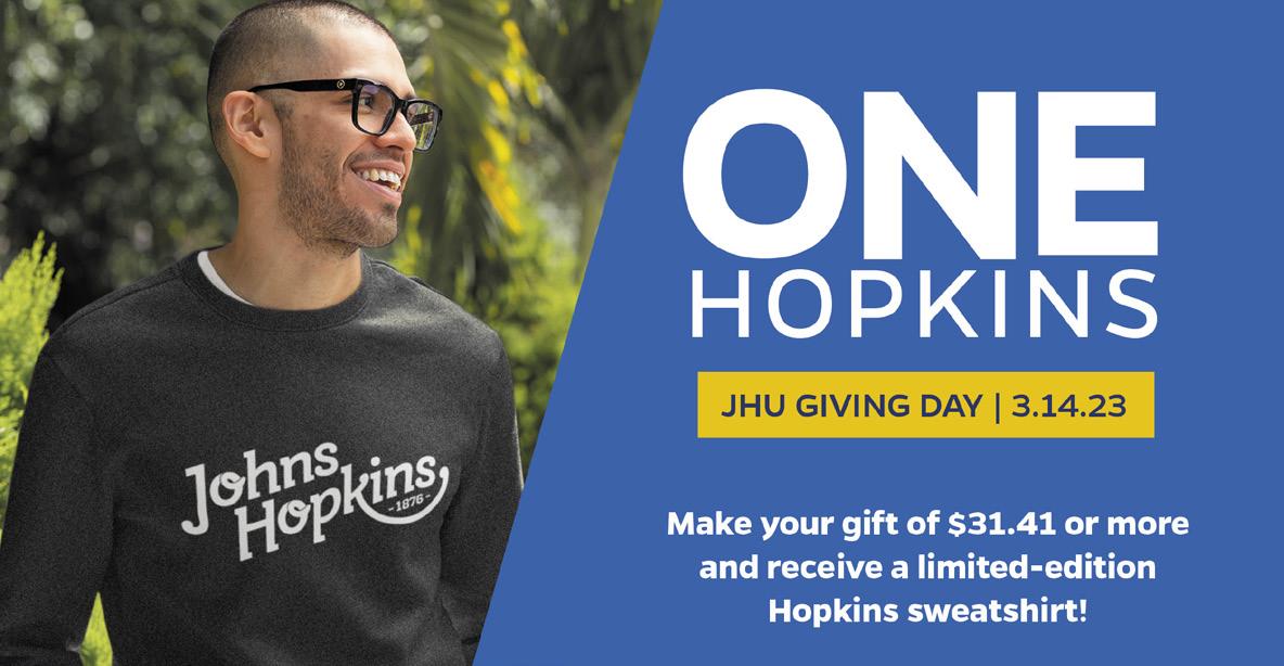 What’s your favorite type of “pi”—blueberry, apple… pizza? Ours is the one you share with the Johns Hopkins community on #ONEHopkins! Make a gift of $31.41 (pi!) and we’ll send you a limited-edition Hopkins sweatshirt as a thank you! bit.ly/3ILSHbM