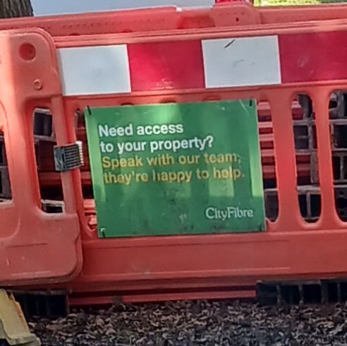 RachelMacGregor's tweet photo. @CityFibre you shouldn't display this when your workmen block access to houses and then refuse to move... https://t.co/3feIWtt4om