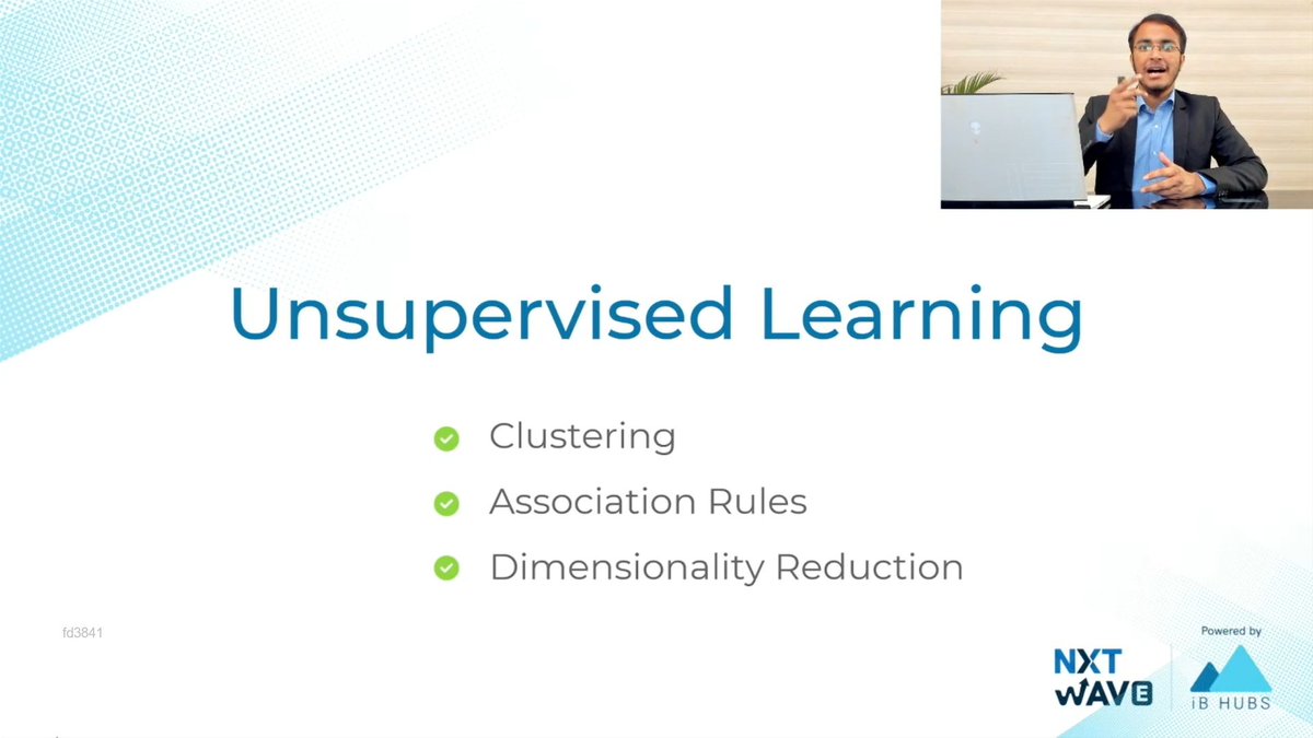 rathan_chowdary's tweet image. #hello
#TIL about #unsupervisedlearning in #ml
@nxtwave_tech @rahulattuluri @sashankreddy07 @girishakash13 #nxtwave #ccbp #ccbpian #ccbpacademy #MachineLearning #AI #ArtificialIntelligence