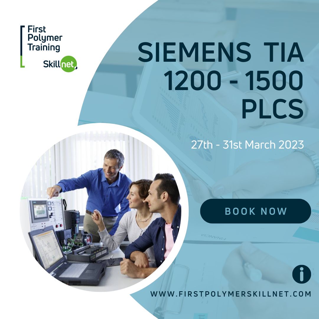 💡 Places Available: Siemens TIA 1200-1500 PLCs 

Learn the fundamentals of Siemens Simatic S7-1500 PLC+HMI’s covering S7 TIA programming in LAD, FBD &amp;STL with our expert trainer Des Foley.

📅 27-31 March 2023
📍 FPT Athlone
▶ Sign up now: firstpolymerskillnet.com/training/sieme…

#upskill2023