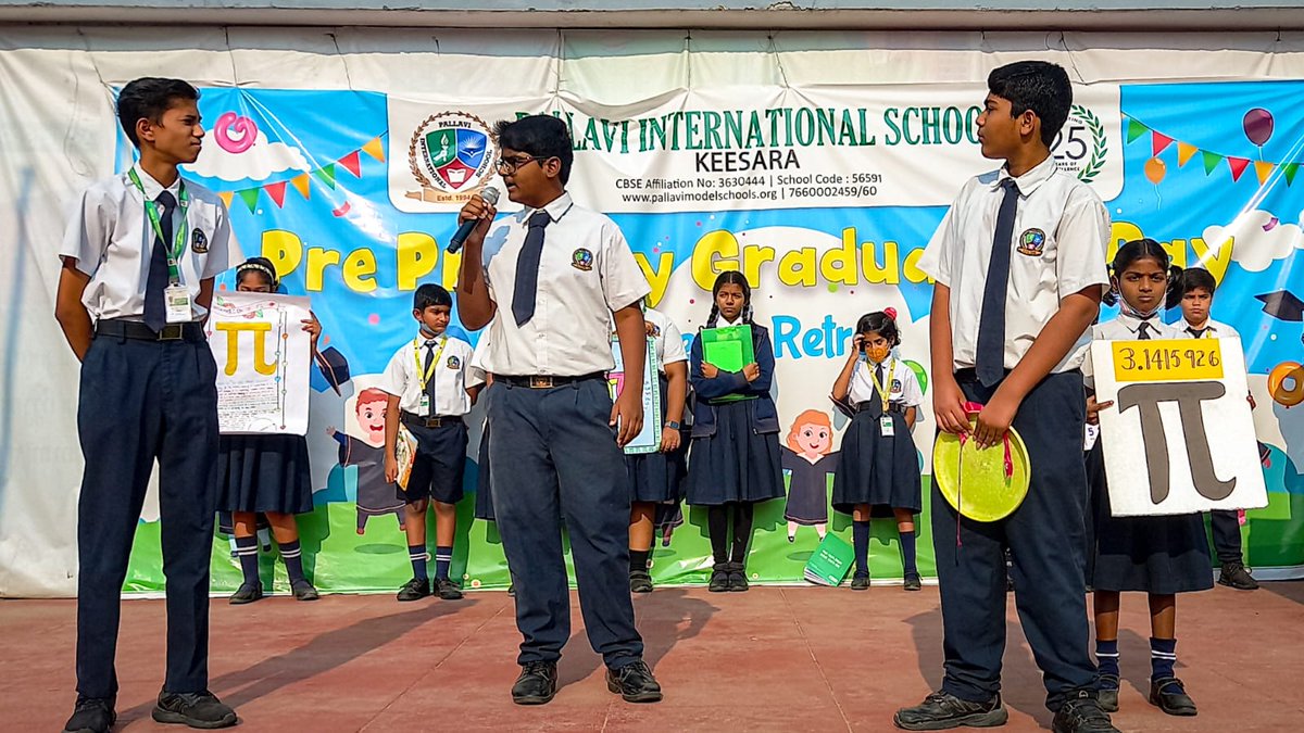 KeesaraPallavi's tweet photo. Students commemorate World Pi Day with enthusiasm, sharing its history, fascinating facts, and exploring the relationship between pi and diameter.
#WorldPiDay #Mathematics #PiDayCelebration #PiFacts #PiHistory #STEMeducation #PGOS #pais #piskeesara #keesara https://t.co/jrYf5Kxigf