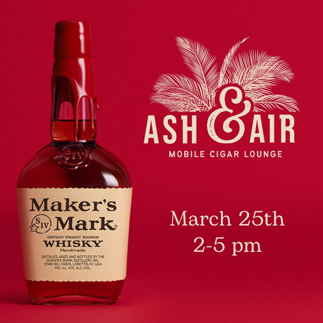 Putting greens? Cigars?? Maker's Mark?! SIGN US UP. Ash &amp; Air, Pensacola's mobile cigar lounge, is bringing their sticks to OHWB for an afternoon full of smoke &amp; sips with Maker's Mark whisky.