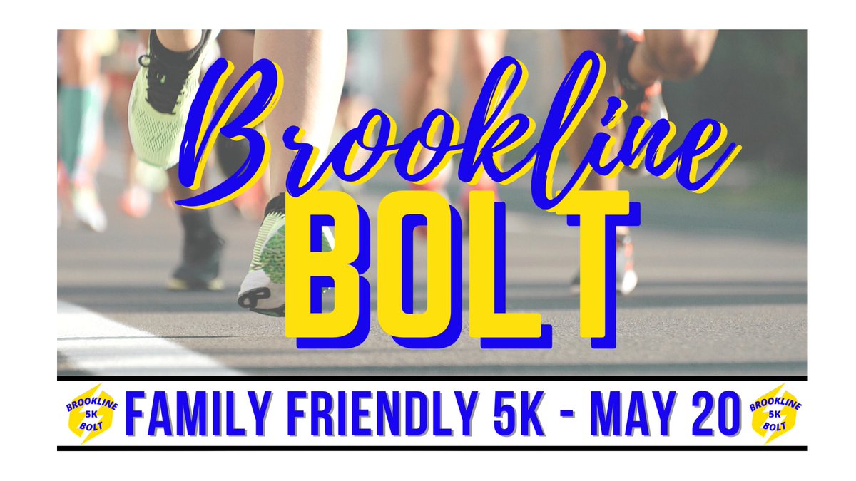 7th Annual Brookline Bolt 5K! REGISTRATION IS OPEN runsignup.com/Race/NH/Brookl…

KIDS FUN RUN starts @ 9:00am sharp, followed by the 5K @ 9:30am. 

Course is out & back on picturesque Brookline Conservation trails.  Walkers & runners are welcome! #BrooklineBolt #5k #walkrun #familyfun