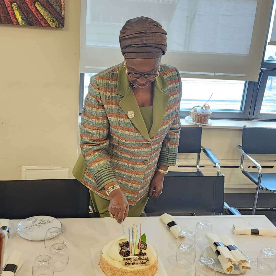 BinetaDOfficial's tweet photo. The @AfricanUnionUN in celebration  with a great African Woman, @AUBinetaDiop in New York on the occasion of her birthday on 12th March 2023. Please join us wish her a happy Belated Birthday. 
#OSEWPS
@AfricanUnionUN 
@FKMohammed1
@AWLNetwork https://t.co/iVI07N8Uw4
