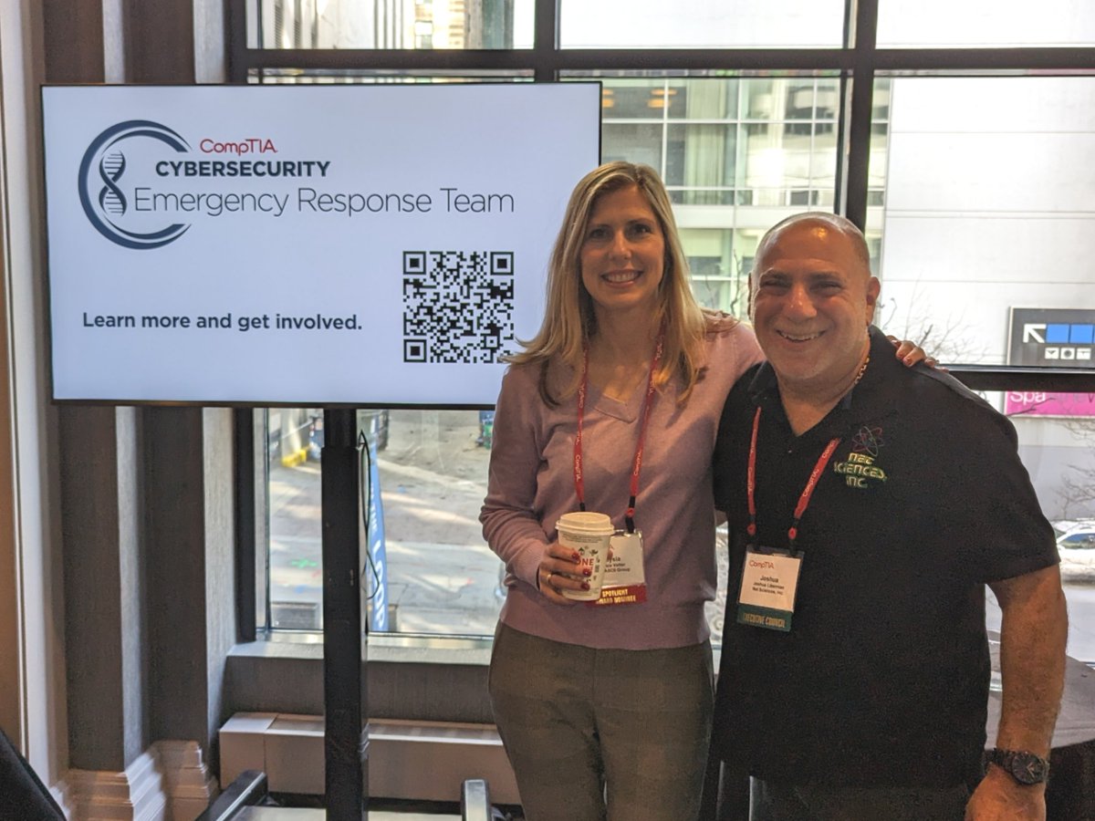 asciigroup's tweet photo. Alysia Vetter from The ASCII Group is in Chicago today at @CompTIA CCF and was happy to catch up with member Joshua Liberman @NetSciencesInc . Great to see the community in action in the windy city today! #CompTIACCF https://t.co/BLTg2mwCO4