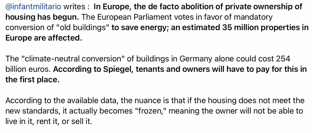 They are trying to steal people’s houses in Europe!