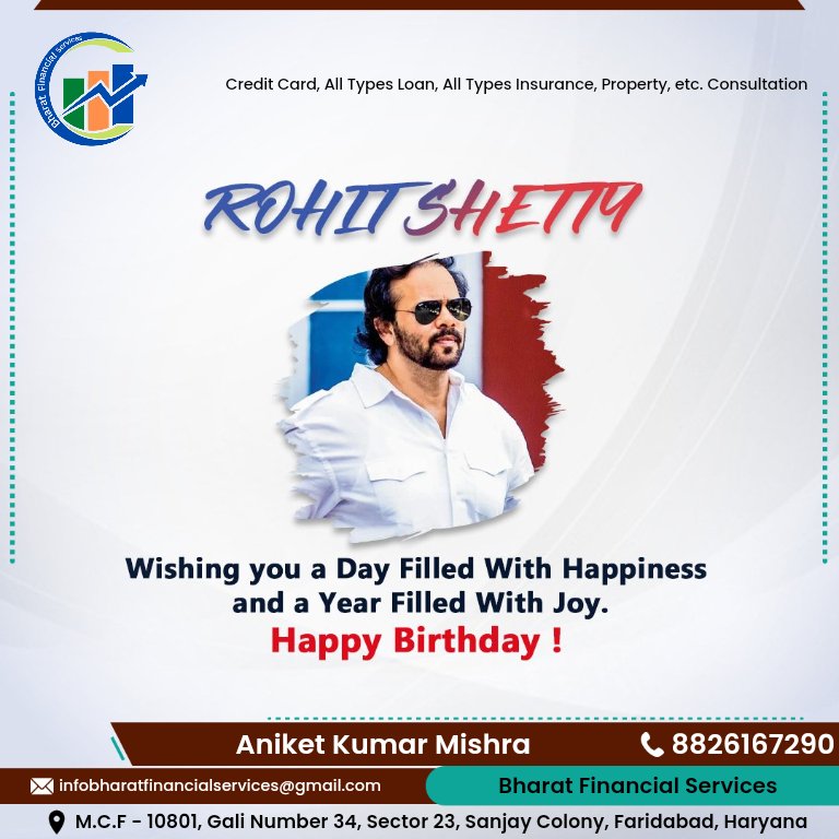 Happy Birthday To You Rohit Shetty.  