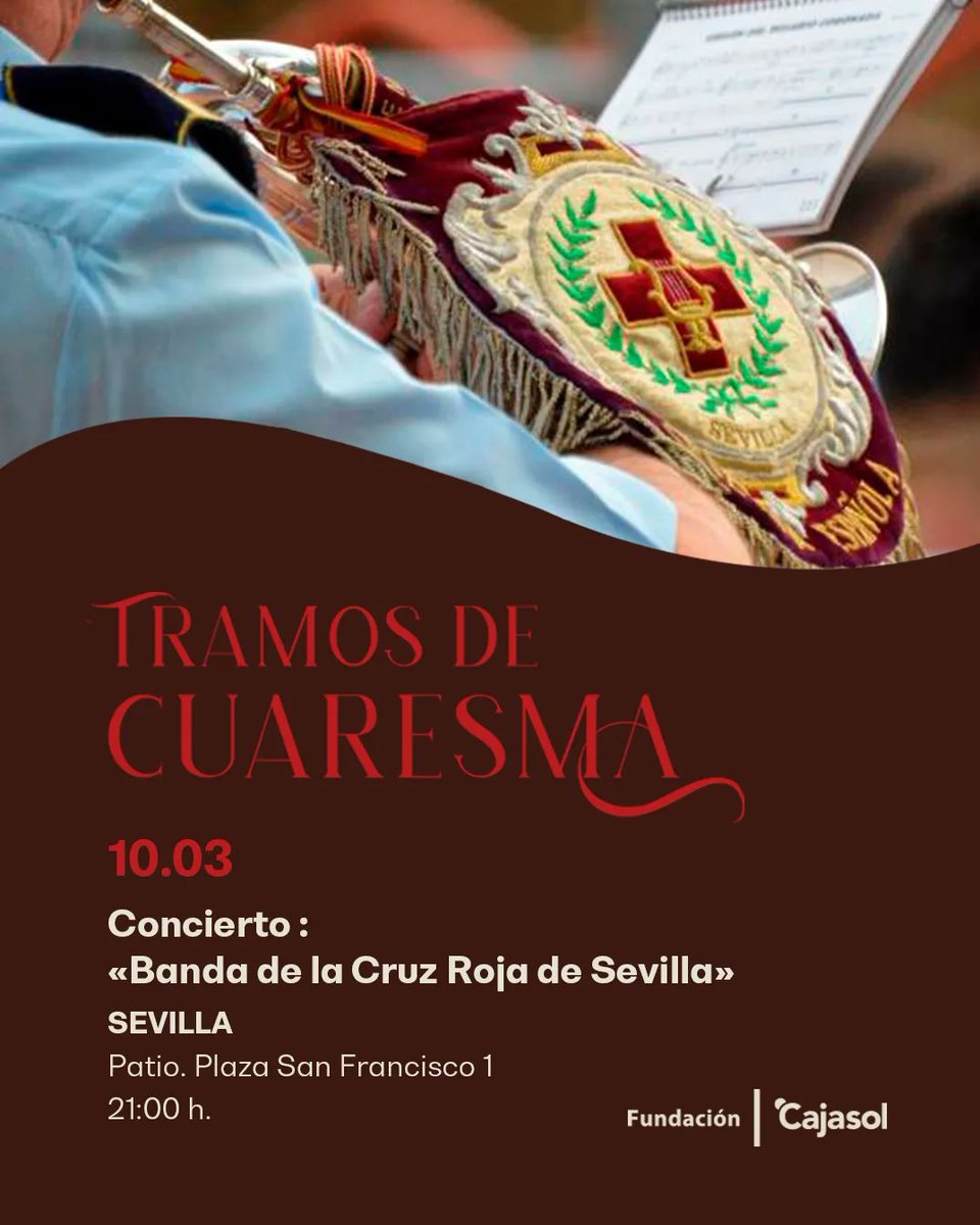 Incorporamos hoy las grabaciones del concierto de @BandaCruzRoja en @Cajasol dentro del ciclo #TramosdeCuaresma, en el que la banda desgranó un excelente repertorio.

🎙️ patrimoniomusical.com/concierto-463