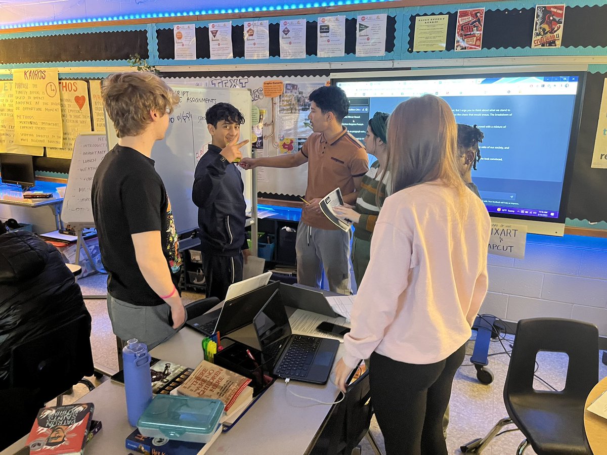 MrQuillen's tweet image. For “The Last Lottery,” We are utilizing #ChatGPT to generate and revise scripts, WeVideo to match our music to the tone, &amp;amp; doing research on clothing of the time period to nail costumes. It’s a bit chaotic, but we’re figuring it out. #jcpsdigin #fairdale4life #kyiln #heroesofhs