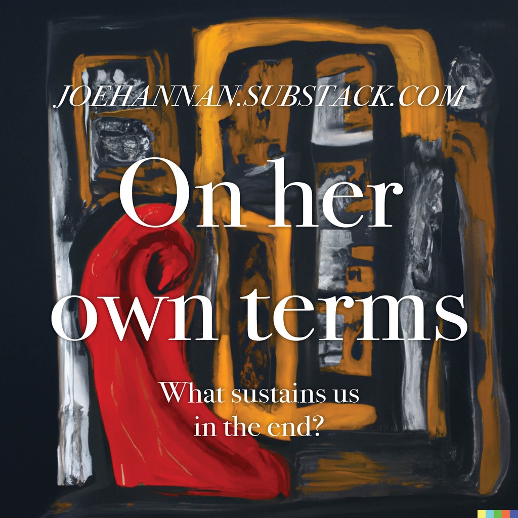 My grandmother didn't really die. It was more like she faded. She became two people: a towering figure from our personal history and the fragile woman of the last decade. What kept her going in the end? 

Some reflections on <a href="/SubstackInc/">Substack</a>: joehannan.substack.com/p/on-her-own-t…
