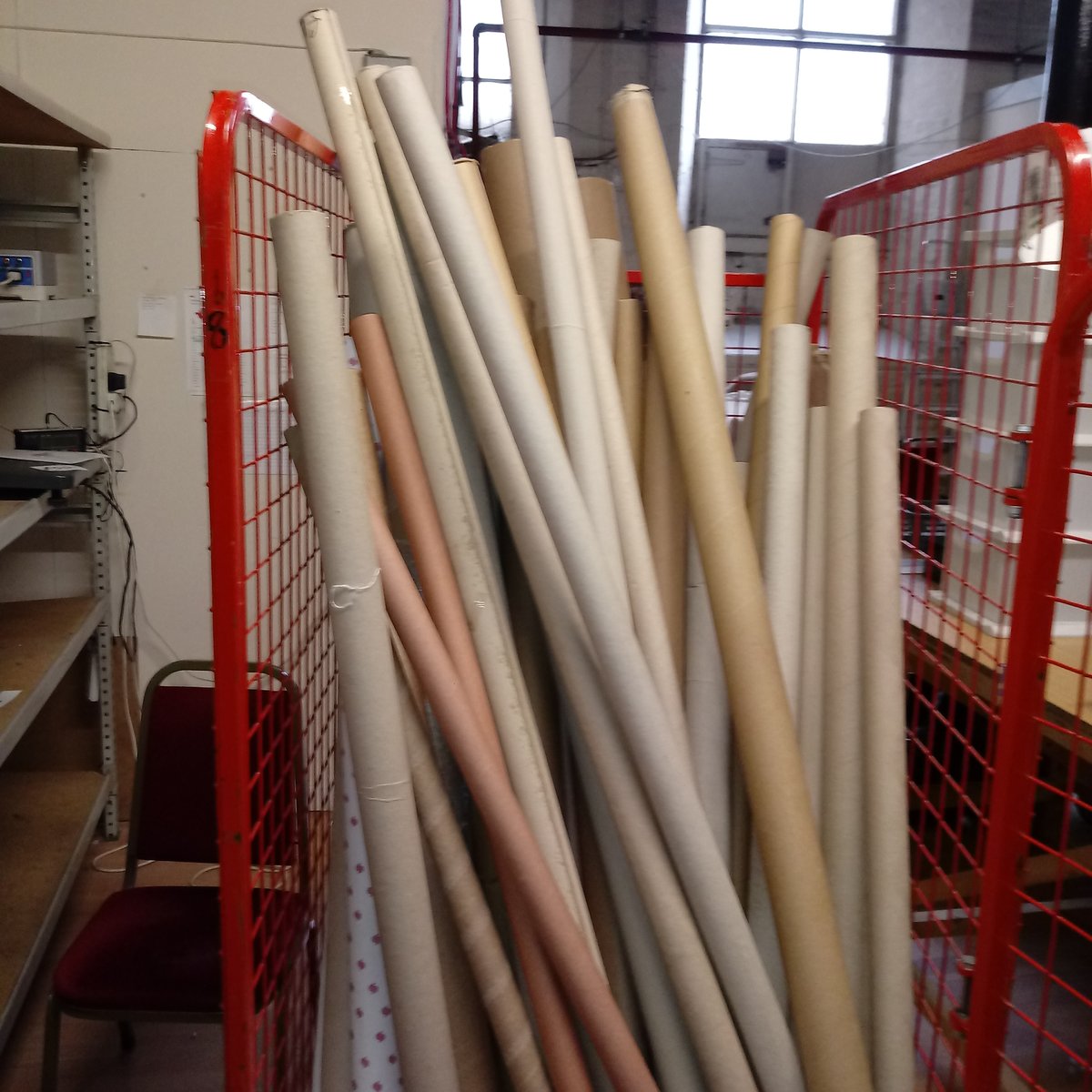 NortexMill's tweet photo. We have a cage full of cardboard tubes for sale. 49p each, various sizes. Call in to the shop or call us on 01204 844907 https://t.co/uiboPYgok7