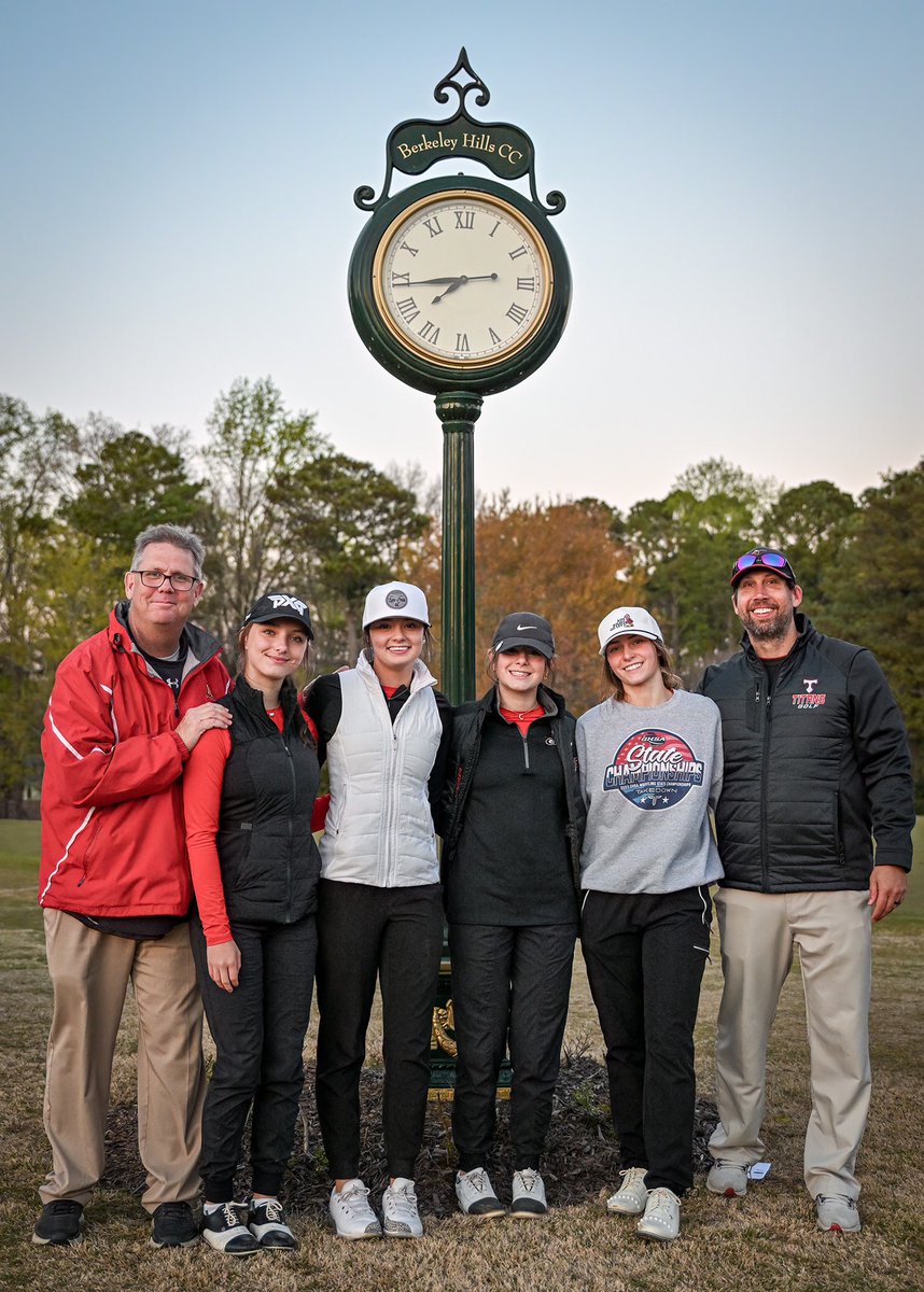 The Lady Titans battled through the cold windy conditions yesterday in round 1 of the Ga PGA HS Preview at Berkeley Hills in Duluth. Currently in 2nd place with one round to go! <a href="/HomeGameHero/">Home Game Hero</a> with the picture!!!