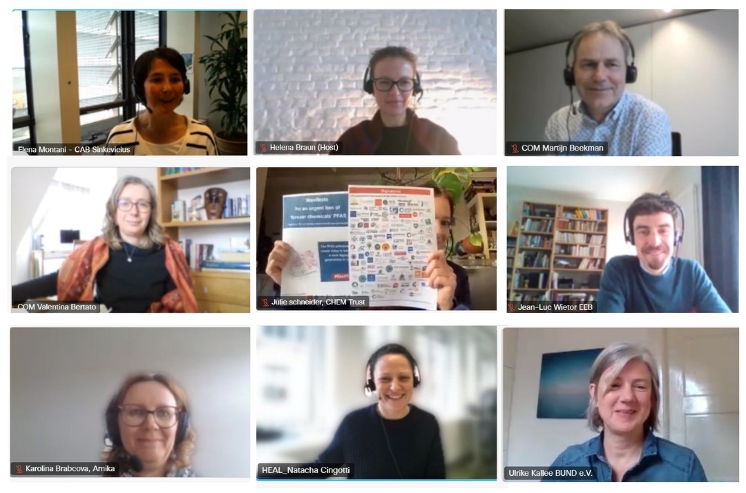 HealthandEnv's tweet photo. Today we met with the cabinets of 🇪🇺 Commissioners @TimmermansEU and @Vsinkevicius to hand over the #BanPFAS manifesto, signed by 119 orgs! 

📢 Health and environment groups are calling to #BanPFAS in consumer products in the EU by 2025.

👉 https://t.co/tM4KpxSARZ https://t.co/kcAW2tlUlM