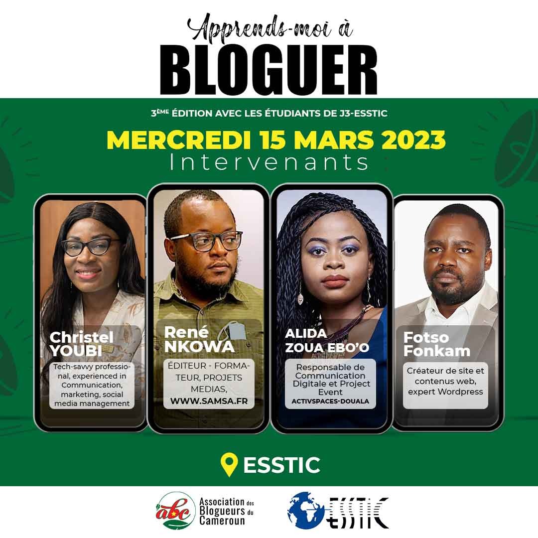 BloggersCM's tweet photo. Ce mercredi, l'Association des Blogueurs du Cameroun forme les étudiants de J3-ESSTIC à la création des blogs, au management de WordPress et à l'animation des sites Web.  @MaitreAFRA @Nkowa_ https://t.co/aOSJWFYafE