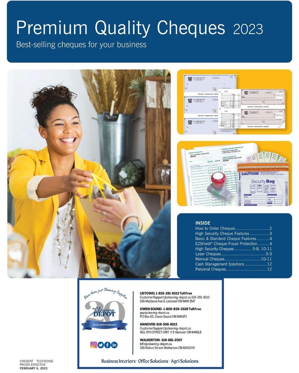 CleaningDepot's tweet photo. CHEQUE PRINTING

Available at PBJ Cleaning Depot
Contact 
Tiff@cleaning-depot.ca for more information.

https://t.co/1qHBmyQ966 https://t.co/fz99NtfNxi