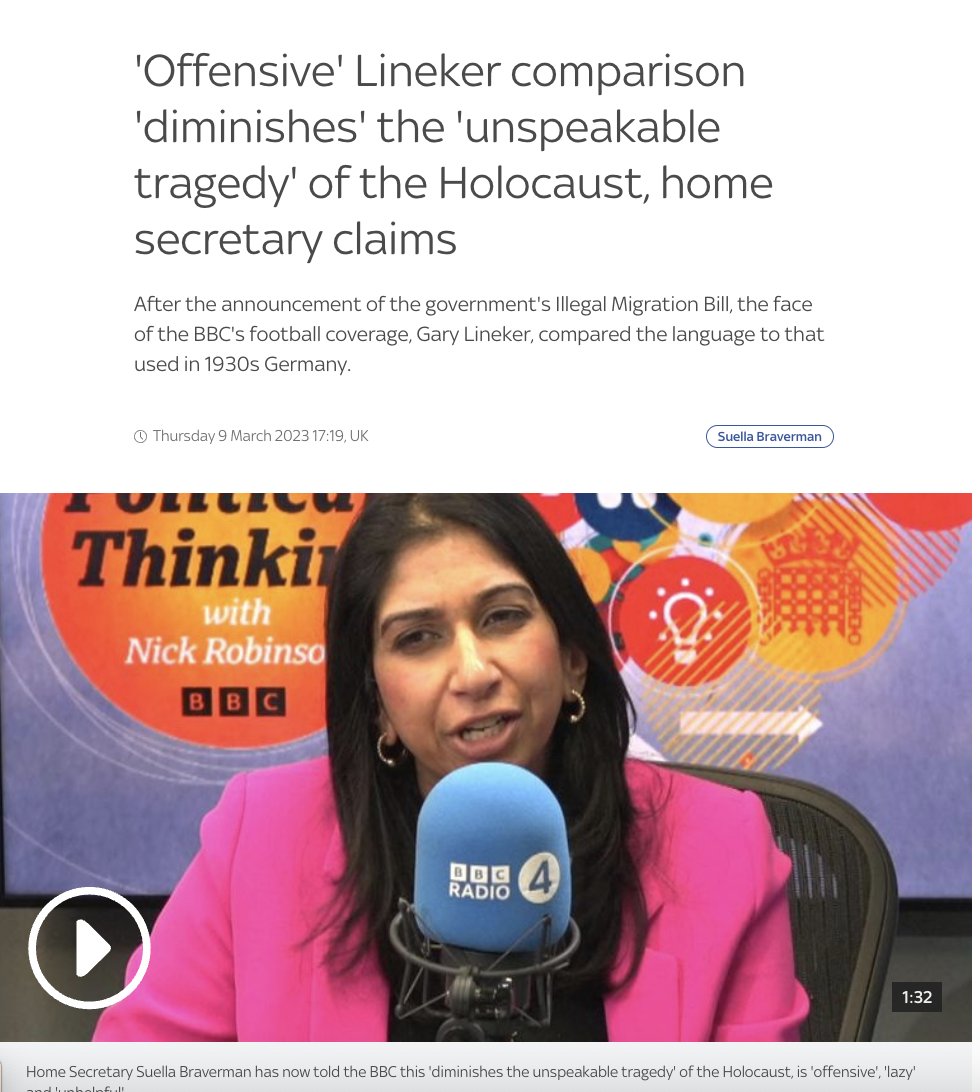 AdamBienkov's tweet photo. "We have not as ministers sought to interfere in how the [Gary Lineker] process has been handled by the BBC and I will not be commenting on the Lineker case specifically because I want to maintain the independence of the BBC," Conservative Minister of State Julia Lopez tells MPs. https://t.co/DNLQBfsTtv