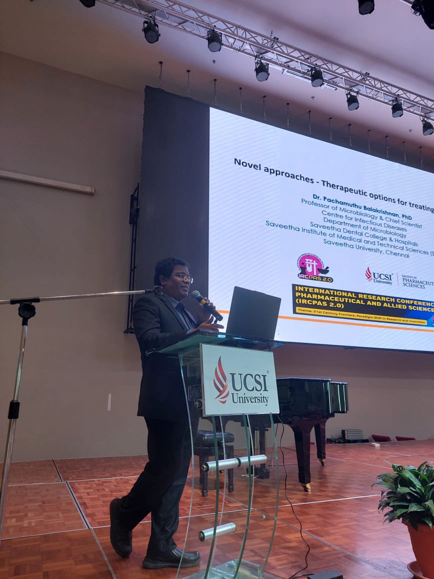 saveethamicro's tweet photo. Dr.P.Balakrishnan, as a plenary speaker in the IRCPAS 2.0 conference at UCSI University Kuala Lumpur Campus, Malaysia @SIMATS_Univ @DentalSaveetha @SIMATS2 @vc_simats
#HIV #HIVTESTchallenge #AIDS #aidsawareness #AIDSPrevention #novel #approach #HIV #AIDS #hivaids https://t.co/gIljxTzbgy