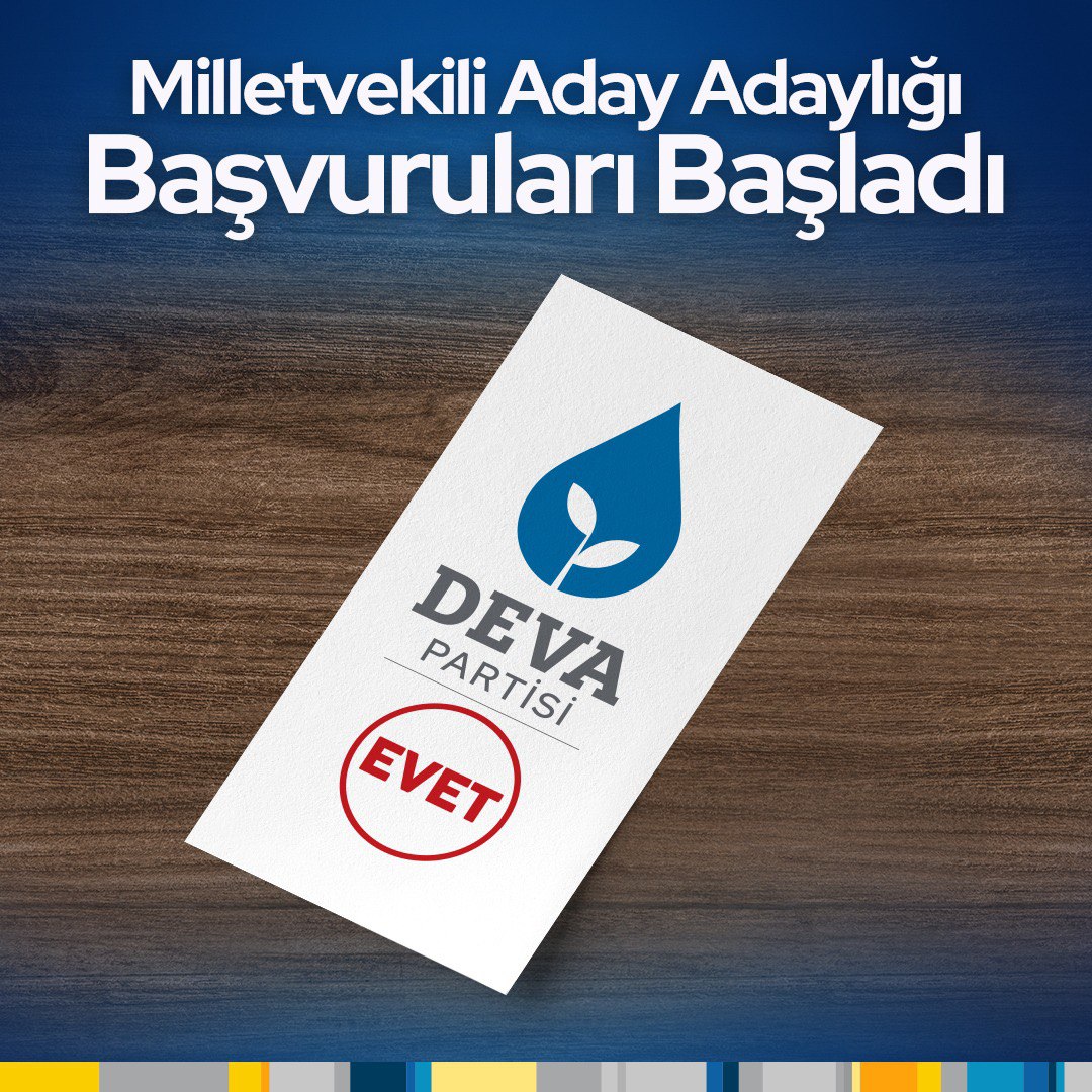 devapartisi's tweet photo. Milletvekili aday adaylığı başvurularımız başladı. 

https://t.co/PMRQeVGRUW

#DamgaDamlaya https://t.co/lvMXq4UXAL
