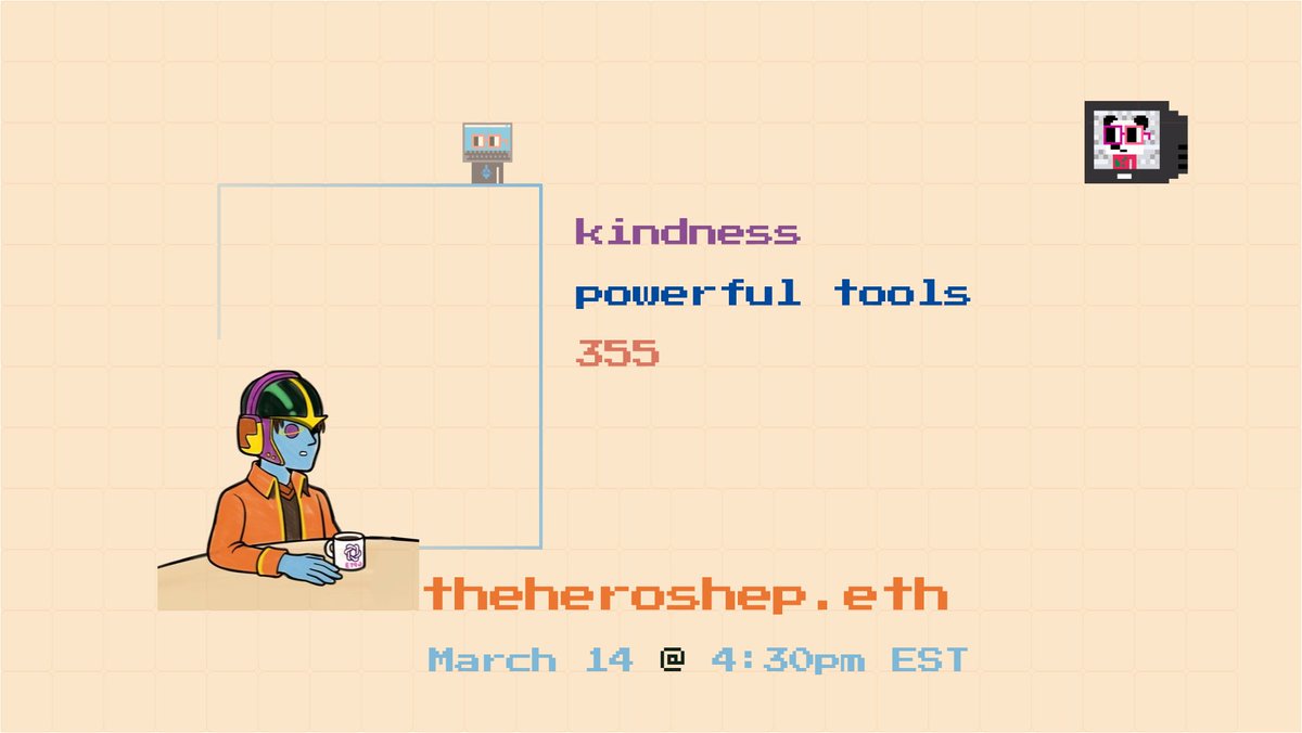 📺 <a href="/TheHeroShep/">Les Vibes</a> talks kindness, powerful tools, and <a href="/noun355/">Roko</a> today @ 4:30pm EDT