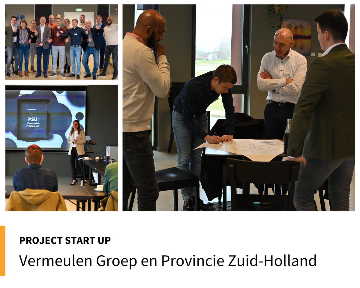 Tijdens de 𝗣𝗿𝗼𝗷𝗲𝗰𝘁 𝗦𝘁𝗮𝗿𝘁 𝗨𝗽 kwamen de Vermeulen Groep en de <a href="/zuid_holland/">Provincie Zuid-Holland</a>  Zuid-Holland samen om de eerste stappen te zetten in hun 𝟭𝟬-𝗷𝗮𝗿𝗶𝗴𝗲 𝘀𝗮𝗺𝗲𝗻𝘄𝗲𝗿𝗸𝗶𝗻𝗴𝘀𝘃𝗲𝗿𝗯𝗮𝗻𝗱. 
#provinciezuidholland #vermeulengroep #projectstartupdag