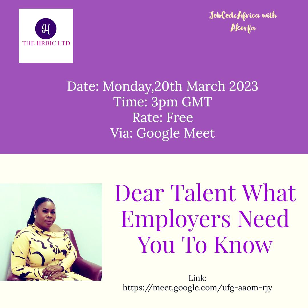 Giftakorfa's tweet photo. Hello 👋 
Join me on JobecodeAfrica 
I will be Sharing key tips on What Employers/ Hiring Companies require jobseekers/talent to know with thier approach on the job and whiles preparing to join thier companies from the Executive level to Graduates. 
Link: https://t.co/wEe0nm1Ybz https://t.co/g3AJJogu7I