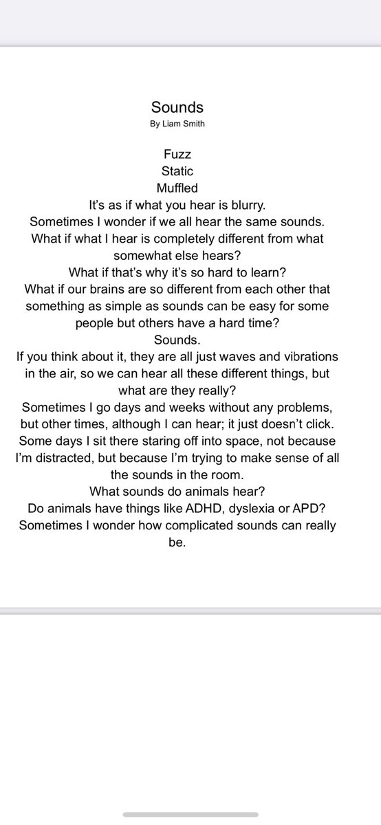 My son wrote this and submitted it to a writing contest for Dyslexic Advantage. He won $100! That’s a big deal for a 14 y/o! So proud of him.  Nothing has ever come easy for him and school has never been a happy place. #dyslexia #auditoryprocessingdisorder #adhd #Neurodiversity