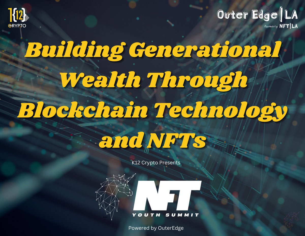 Excited for our youth to learn how new tools can allow them to unlock new potential and possibilities. This workshop will surely inspire the youth attending. #blockchain #Crypto #web3