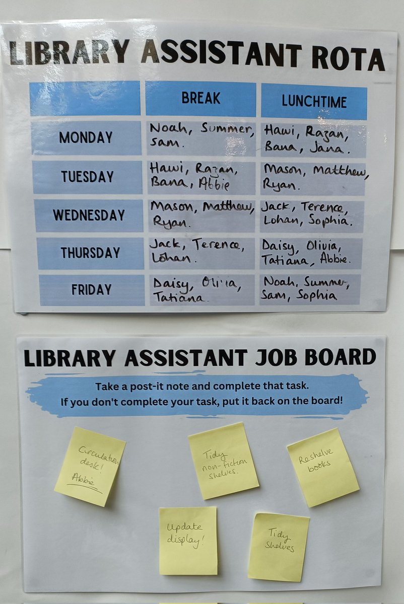 It's great to see our pupils with SEND working as our Library Assistants <a href="/NDCCReads/">Notre Dame Reads</a>. They have taken their roles really seriously and it's an amazing opportunity #Reading #library