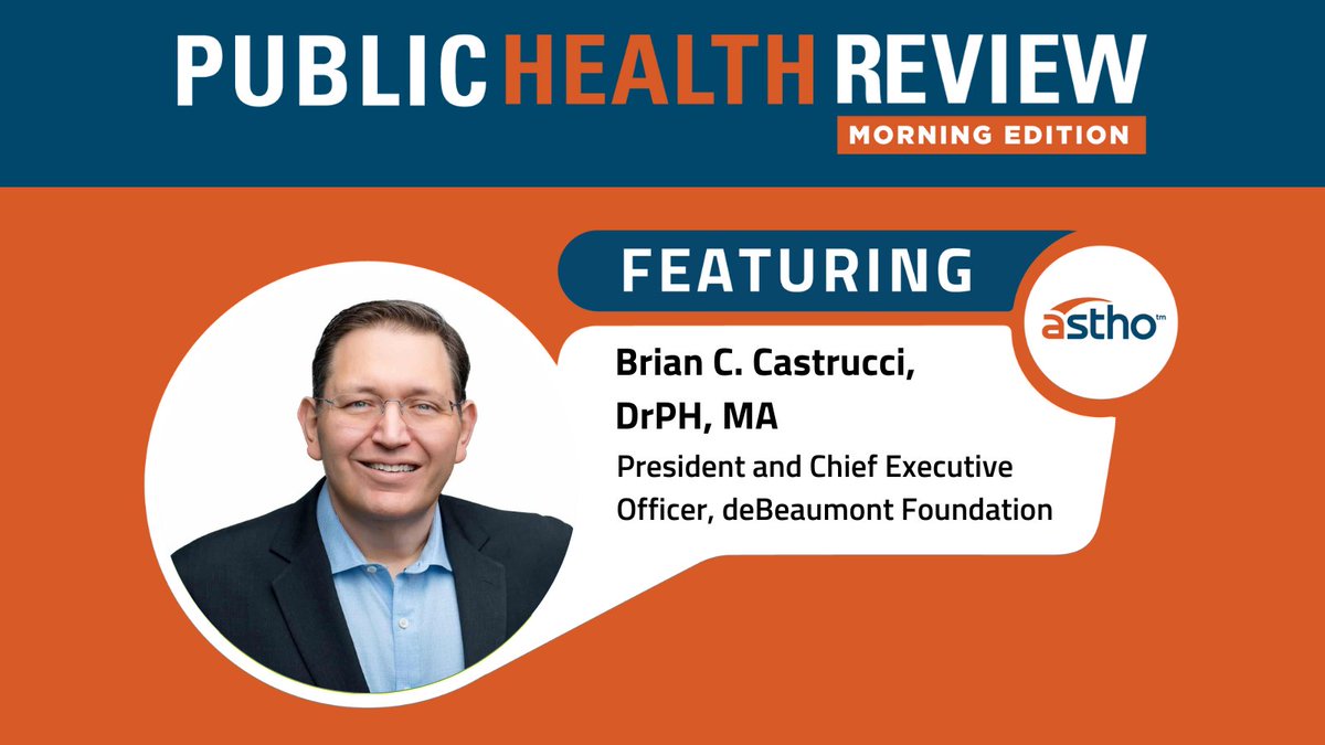 ASTHO's tweet photo. According to new research published in @Health_Affairs, #PublicHealth agencies could lose nearly 130,000 employees by 2025.
On #PHRME, Dr. @BrianCCastrucci of @deBeaumontFndtn discusses the alarming prediction about the future of the #PHWorkforce.
More: https://t.co/PsiN005wiR https://t.co/Z1GTypLWsE
