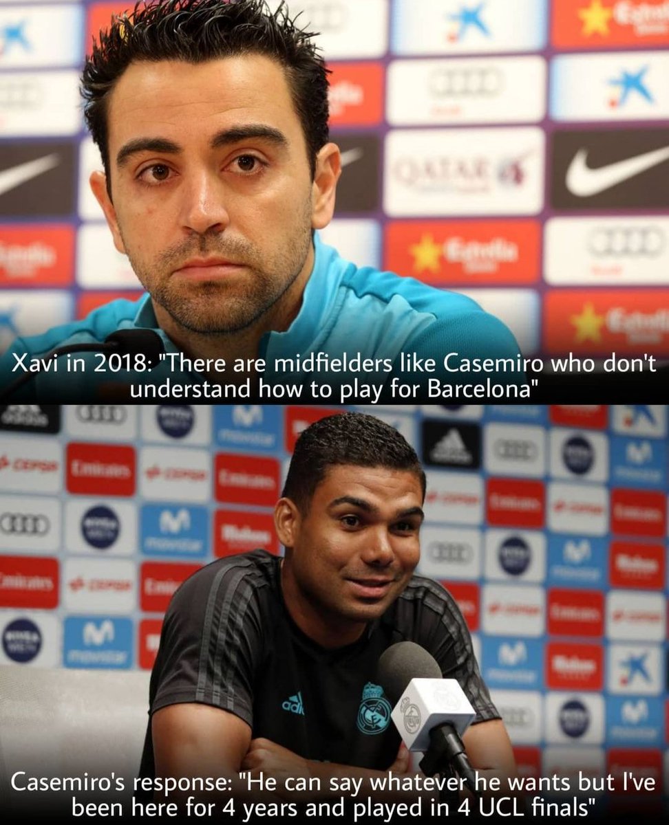 Xavi getting owned by Casemiro 😂