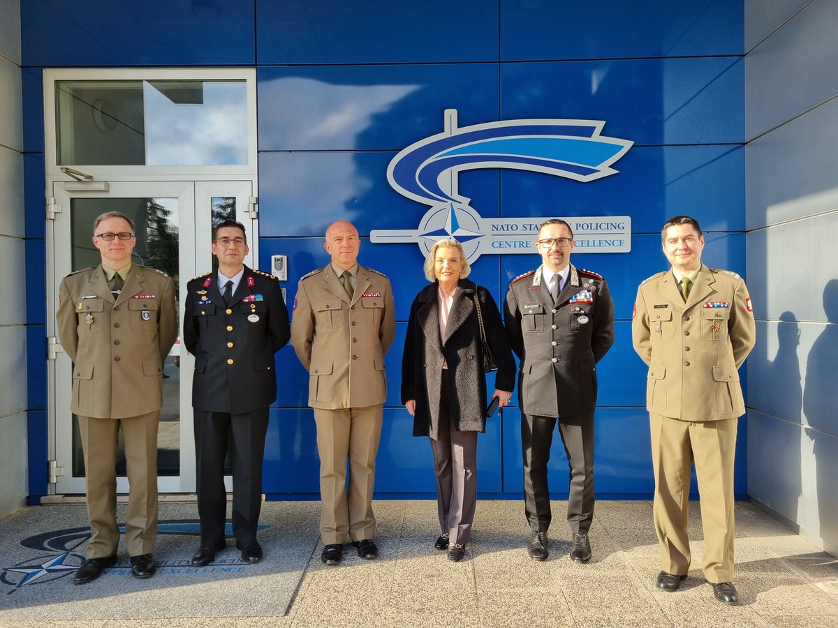 NSPCOE's tweet photo. Privileged to welcome H.E. Ms @Anna_M_Anders, Polish Ambassador to the Italian Republic & San Marino, who confirmed #Poland's support to @NSPCOE's endeavors to further #SPPotential.
Poland contributes to the Centre with 1 Officer from the @Zandarmeria
#WeAreNATO #StrongerTogether https://t.co/vB6vCF4vsq