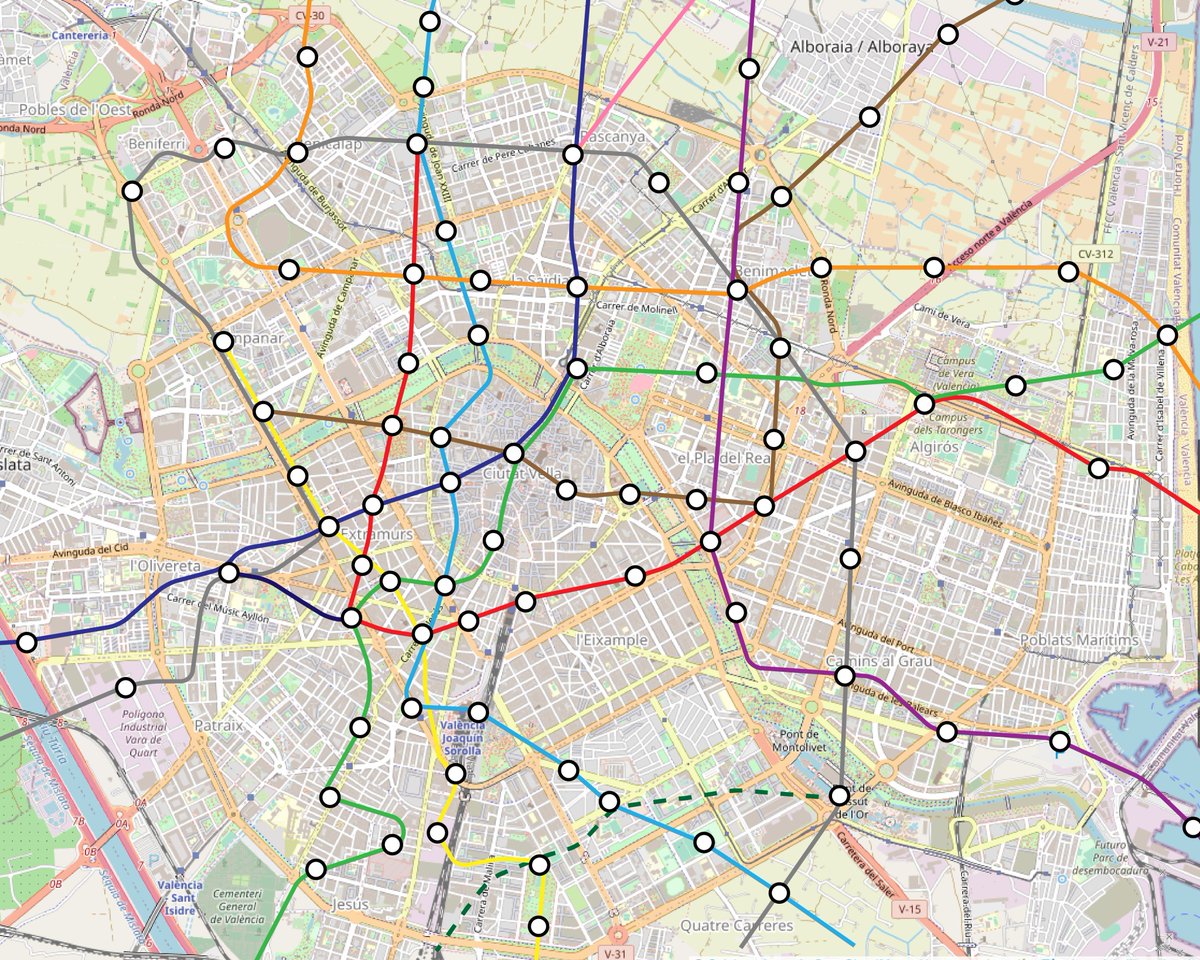 movmaliao's tweet photo. wow , es que solo poniendo a escala las dos redes de metro te das cuenta de la densidad y calidad de la red. Qué fantasía, prácticamente la ciudad está agujereada. https://t.co/HMzi7VzZpl