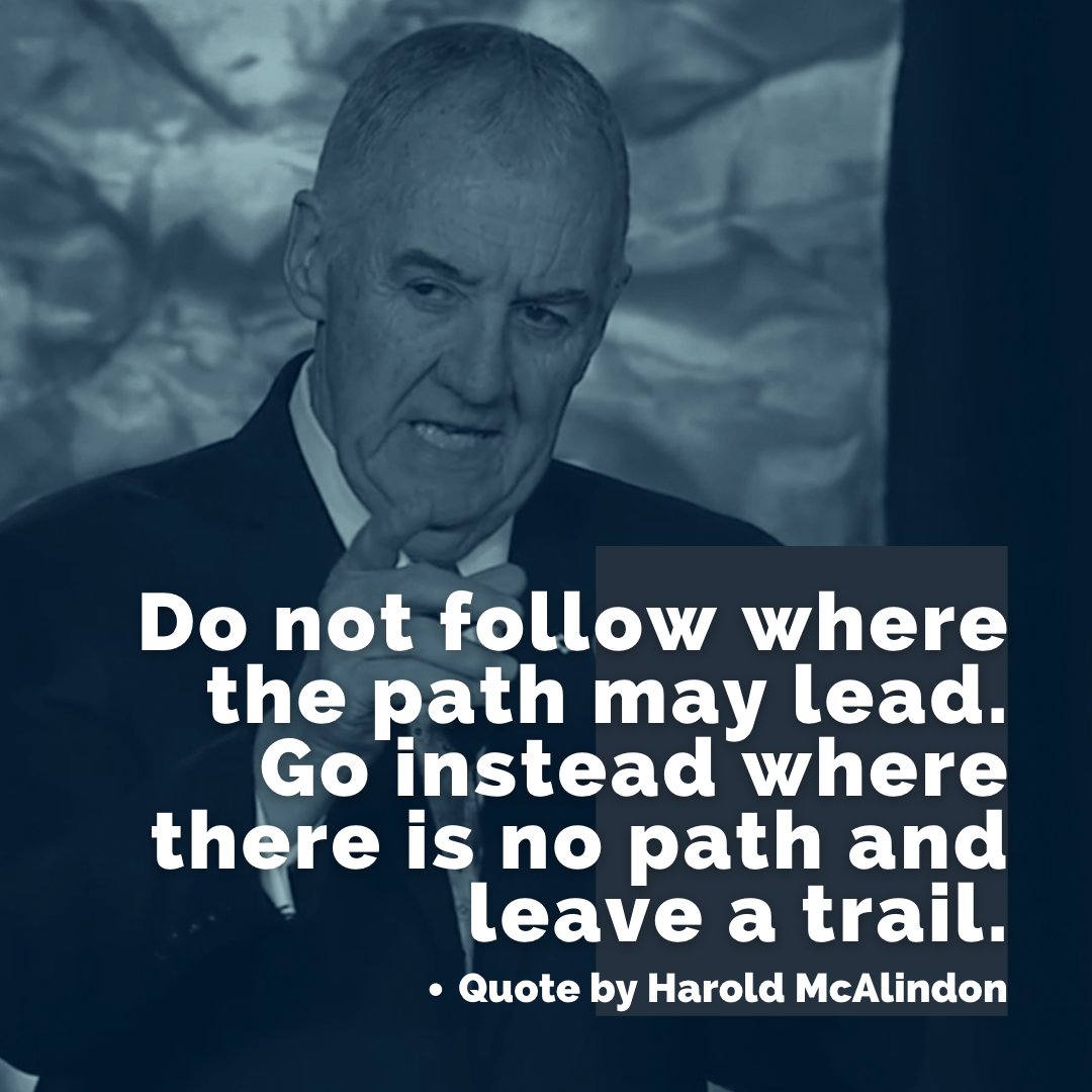 _peterlegge's tweet photo. In the words of Alan McAlindon, one should always choose to go where there is no path and leave a trail. 

Don't just follow others! Do something a little more which will make others follow you.

#lead #makeyourownpath #inspireothers #inspiration #leadership https://t.co/AcYVAocpVe