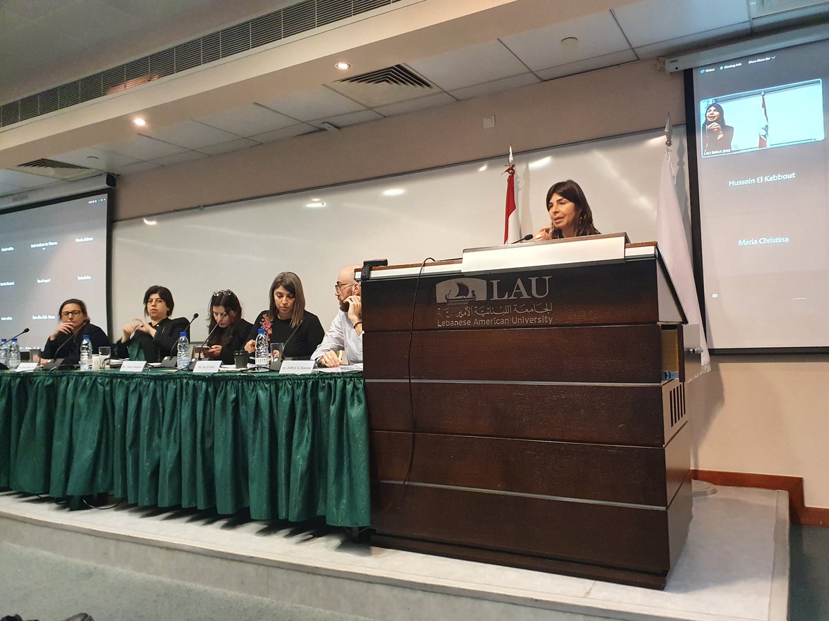 flo_adina's tweet photo. "Lebanon's Anti-Feminist Backlash"  is the opportunity to be shocked by the systemic discrimination of women. Here, a women can only be in the census someone's wife or daughter. Even LAU asked me to give them the name of my father, husband or fiance. That's all I am in Lebanon. https://t.co/JFVRFeBNI3