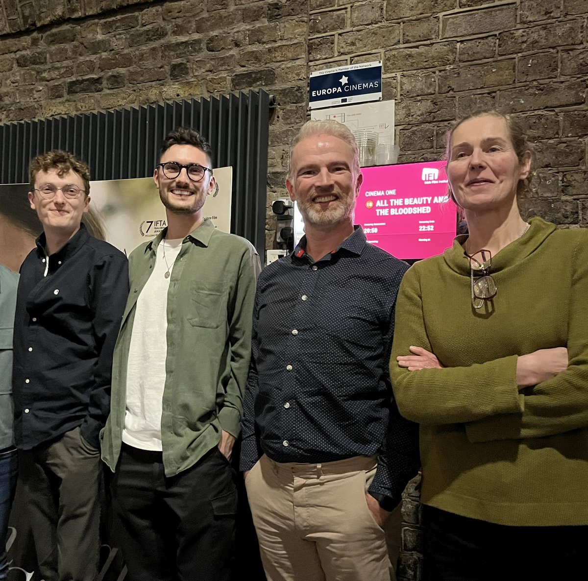 As we all recover from the Oscars, here’s a throwback to a few weeks ago at @IFI_Dub with Oscar WINNERS @RossJWhite and @tom_berkeley who will be back with us on March 25th with another screening of their #Oscar winning film #AnIrishGoodbye