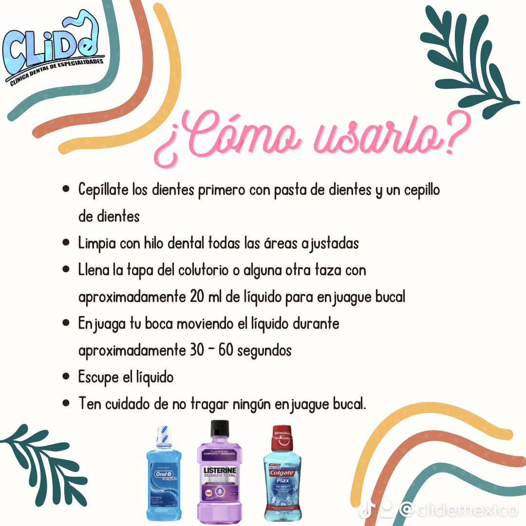 CLiDeMexico's tweet photo. El uso correcto de los aditamentos, nos dará una limpieza efectiva, la cuál nos ayudará a contrarrestar los daños 🦷✨ #CLide #salud #prevencion #enjuaguebucal #dentistaporamor https://t.co/fHHQMtfxCM