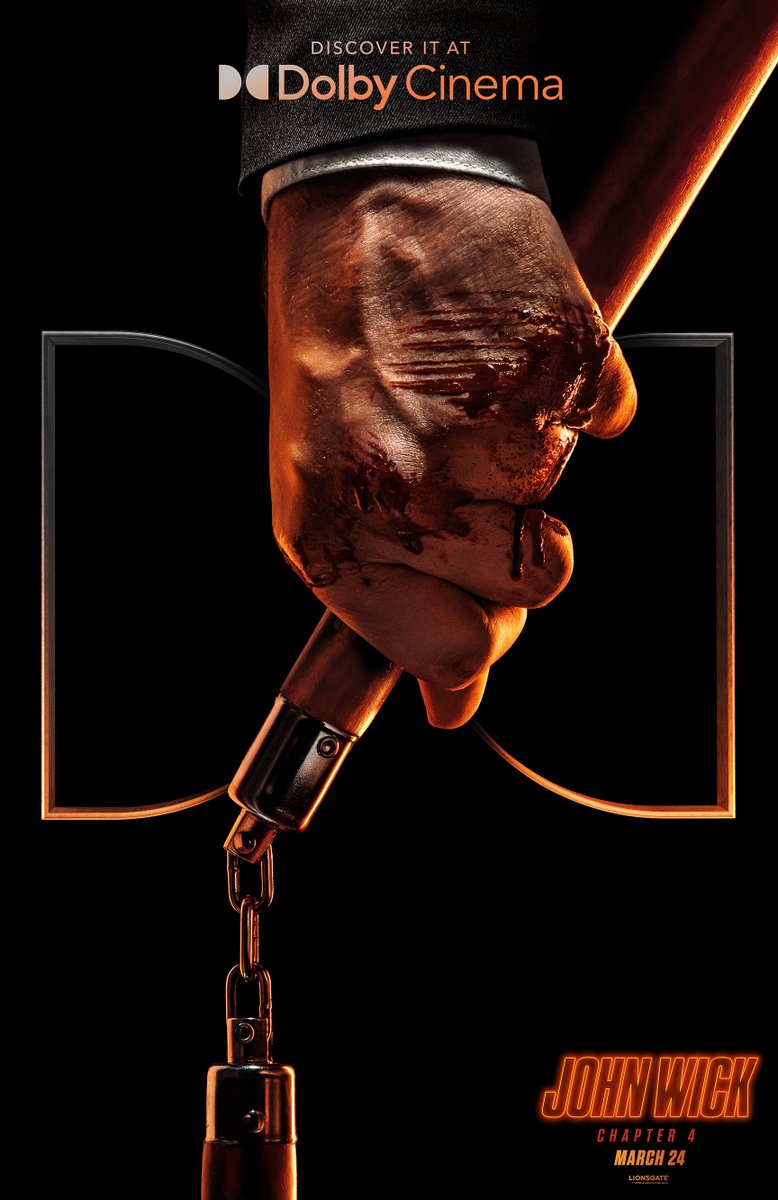 Dolby's tweet photo. How good to see you again so soon, Mr. Wick....#JohnWickChapter4 is coming to a #DolbyCinema near you on 3/24. Get your ticket today!  https://t.co/4NOWrfcFia https://t.co/bhscKQu1zu