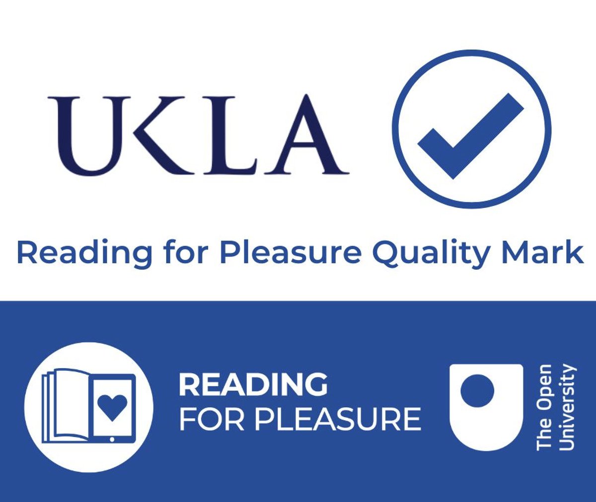 UKLA and the OU are delighted to announce our exciting new Quality Mark, based on Reading for Pleasure. If you want to hear more, Including the benefits for your school, join us at our information session. 

For further information &amp; registration visit: ukla.org/news/ukla-ou-q…