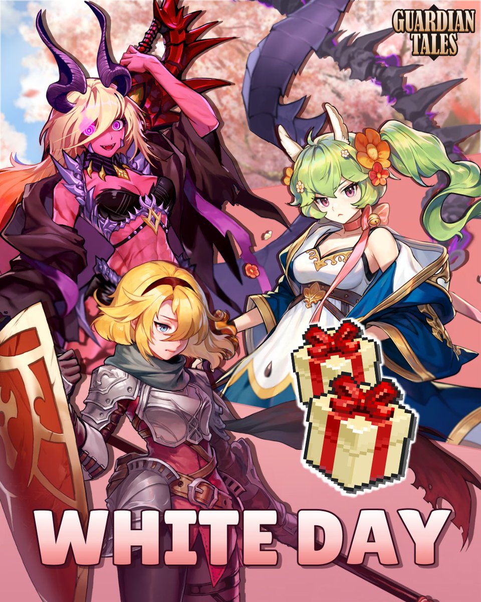 GuardianTalesEN's tweet photo. 💝 So many of you had cute messages for Valentine's Day, it would be a crime not getting one in return!

From all the Heroes, thank you all for your love and support!

(They may also have slipped you a gift in your 💌so check it out!) https://t.co/9ciPsQ3XxK