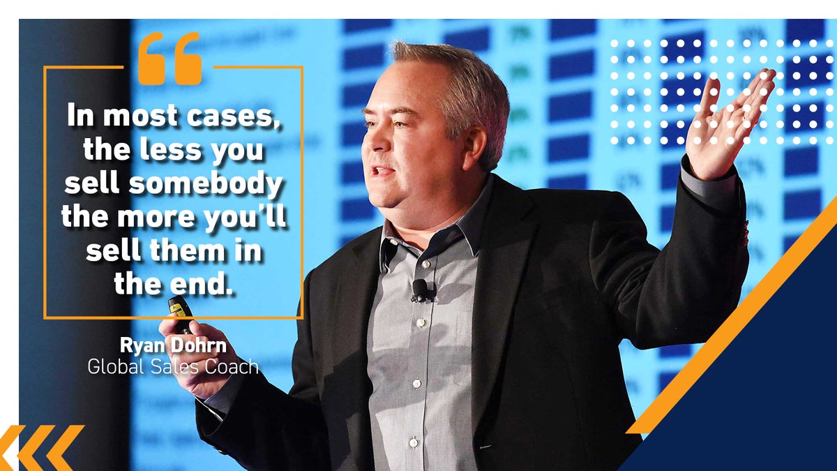 ryandohrn's tweet photo. “In most cases, the less you sell somebody the more you’ll sell them in the end.” - Ryan Dohrn
#RyanDohrn #SalesTips #SolveProblems #WinClients #Marketing #SalesStrategy #AdSalesTraining #SalesTraining #Sales #SalesFunnel #SalesTips101 #AdSales #MediaSales https://t.co/wzHCJqbWwr