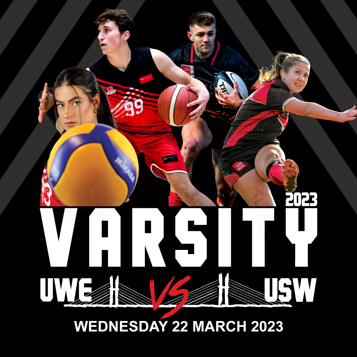 💥 Varsity is back! 💥 Join us on 22 March as UWE Teams take on University of South Wales. Click below to grab your free spectator ticket to cheer on our teams battling it out for the trophy! 🏆thestudentsunion.co.uk/opportunities/…