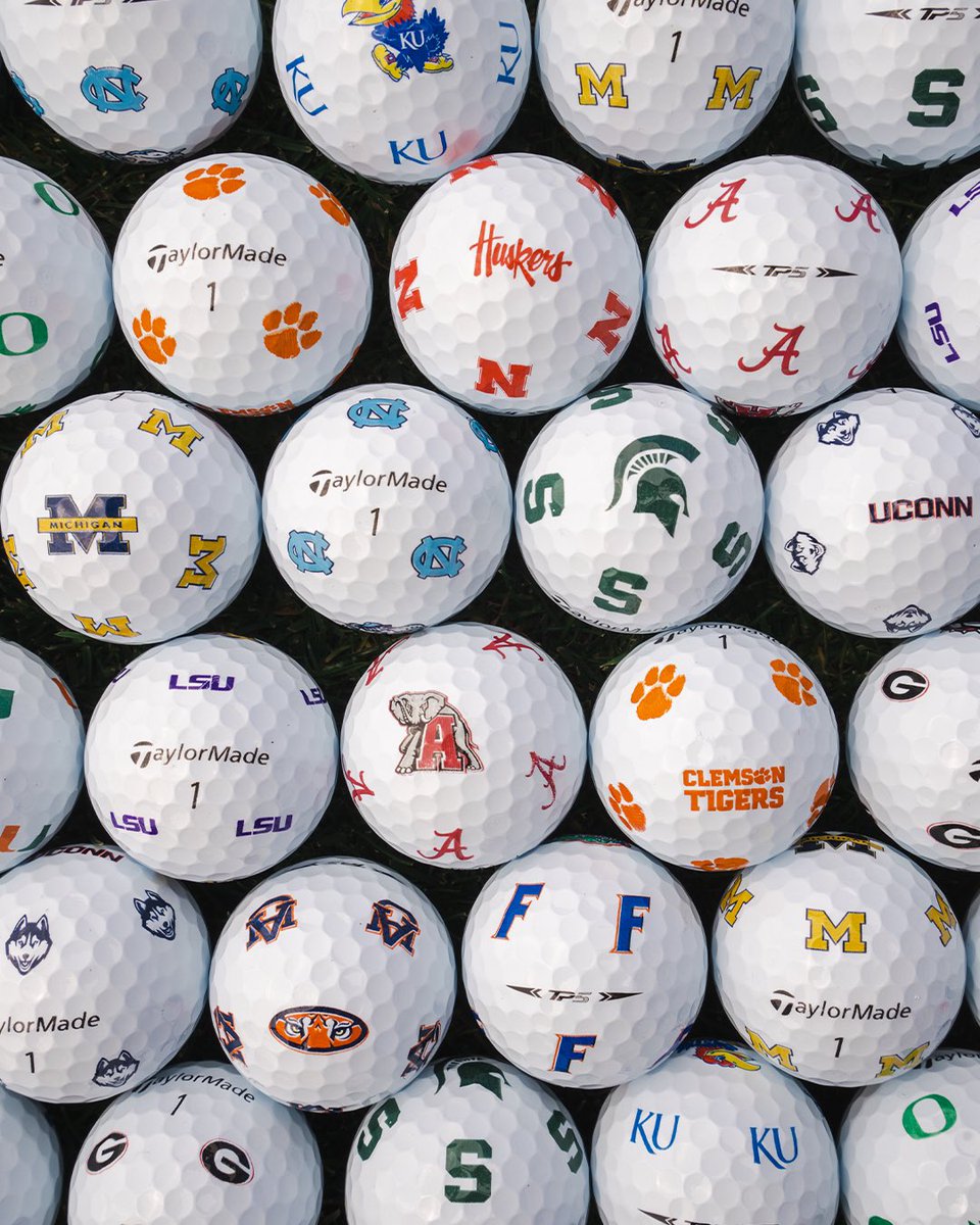 TaylorMadeGolf's tweet photo. Show your school spirit from the stadium to the tee box. 🏀 

The new #TP5 pix collegiate golf balls feature some of the most spirited schools in the nation and are available on our site. 

Shop them now: https://t.co/pKy7zyiMPA https://t.co/6Wri10hvL4
