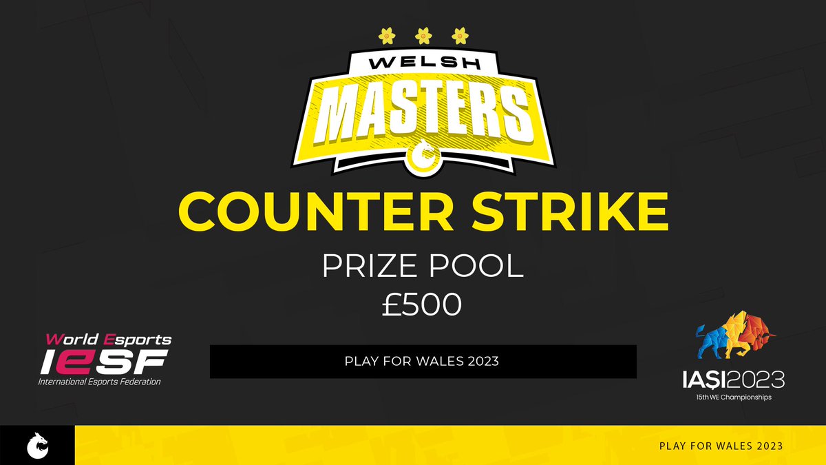 EsportsWales's tweet photo. Any good at CS:GO? Welsh Masters sign-ups are LIVE!๐จ
๐ - Saturday March 18th 2023
๐ฎ - CS:GO 5v5 Single Elimination
๐ - 50% of the team required to be Welsh.
Sign up here - https://t.co/WKYgtRIuU6
#EsportsWales | #WM23 | #WelshMasters https://t.co/ree8g4Dbhc