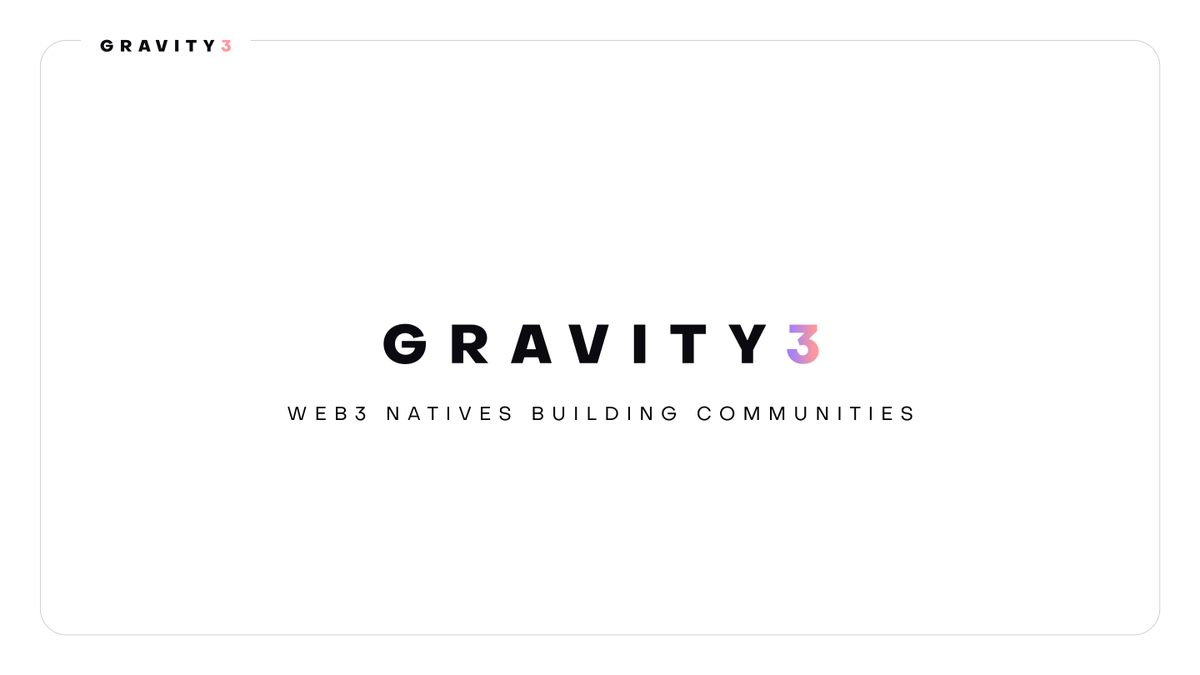 WHO ARE WE?

Gravity3 is a community-building service that was created to support value-driven projects within web3.

Our purpose is to empower ambitious founders and walk right by their side so we can achieve the best outcome possible when building a community.