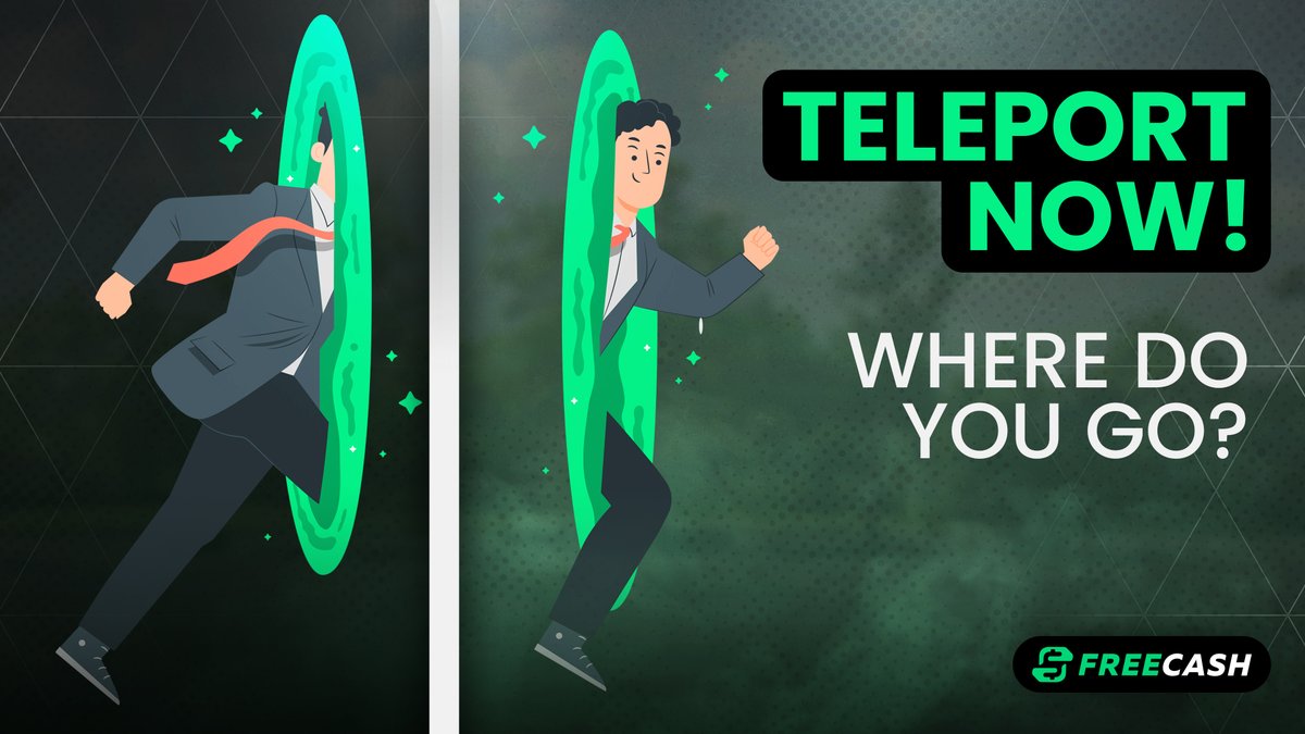 freecashcom's tweet photo. Imagine...
You can teleport anywhere you want right now...

Where do you go &amp; why?
Freecash would hook you up with a $1000 budget. https://t.co/YOrvOgaVrx