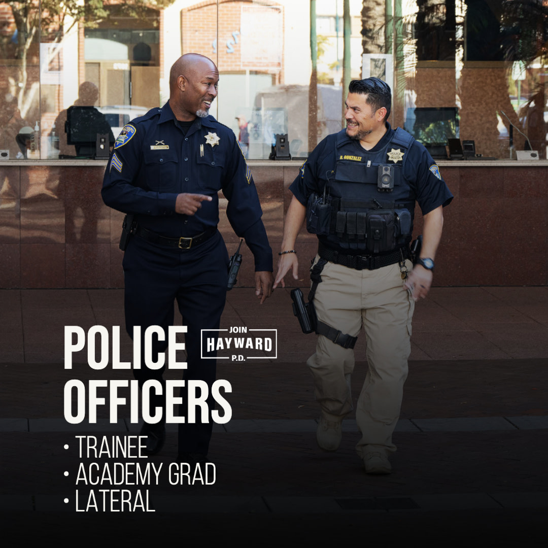 NOW HIRING! Earn from $10k-$20k in bonus when you apply to our team. Following the recent changes in COVID-19 precautions, Hayward PD is changing the requirements for new employees. Visit our website at joinhaywardpd.com #JoinHaywardPD #HaywardPD #HaywardCA #HaywardPolice