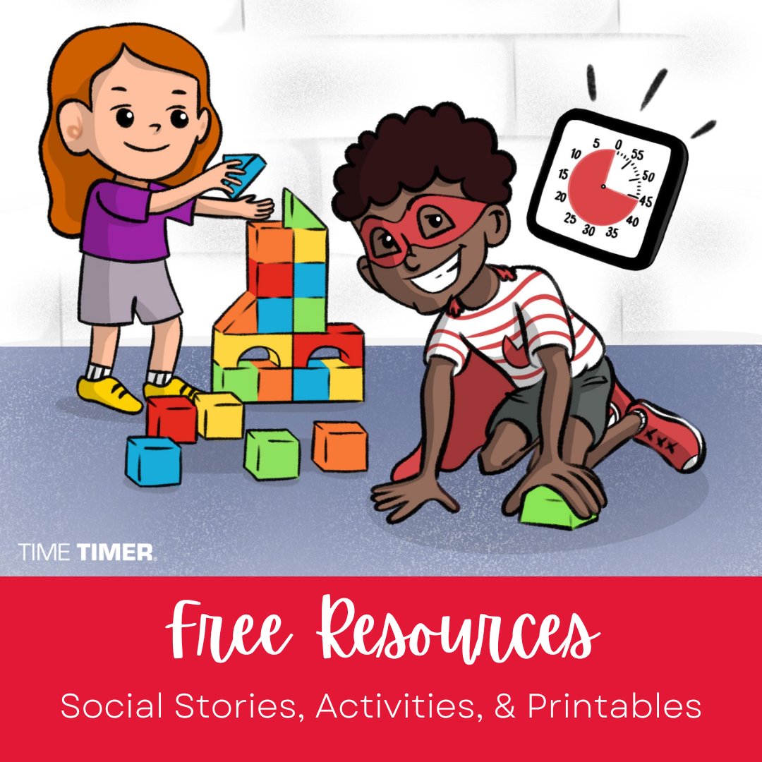 TimeTimer's tweet photo. Did you know we have a page on our website with free resources?
Social Stories, Activities, & Printables. We hope these offerings will be useful & help incorporate the #TimeTimer into the lives of people that need it the most! #asd #adhd
Follow the link: https://t.co/icrlaYOOEq https://t.co/Io3gRg559E