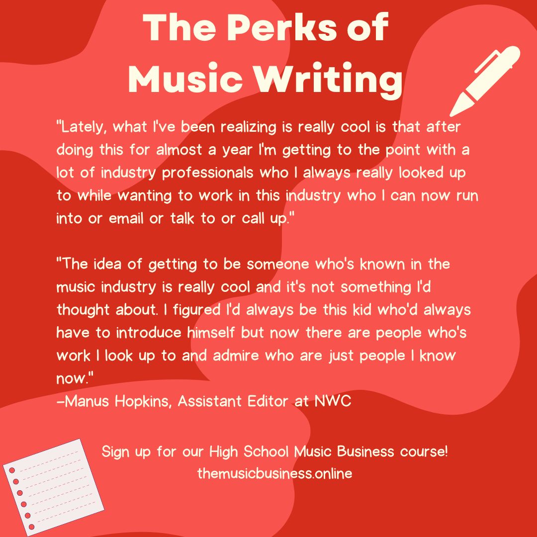MusicBusinessHS's tweet photo. For our interview series this week we
spoke with music journalist and editor Manus Hopkins
about what writing about the music industry is like.

Stay tuned for more from him later this week and head
to the link in our bio to check out The Music Business. https://t.co/Tcls3vuXSC