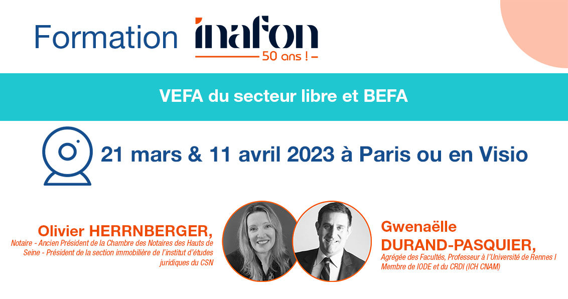 Mathieu_inafon's tweet photo. 🏠 La VEFA du secteur libre et BEFA avec Olivier HERRNBERGER &amp; Gwenaëlle DURAND-PASQUIER, les 21 mars &amp; 11 avril 2023 à Paris ou en Visio ! 

Inscriptions &amp; infos 👉 https://t.co/khNdf3ICeP

#Formation #Immobilier #VEFA #BEFA https://t.co/rLfmw6iSJZ